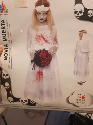 Disfraz Novia Muerta de niña 7-9