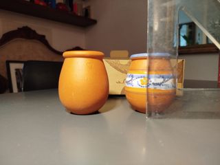 2 Vasi Deroma terracotta e smalto