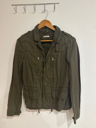 Chaqueta Massimo Dutti Verde Militar Talla S