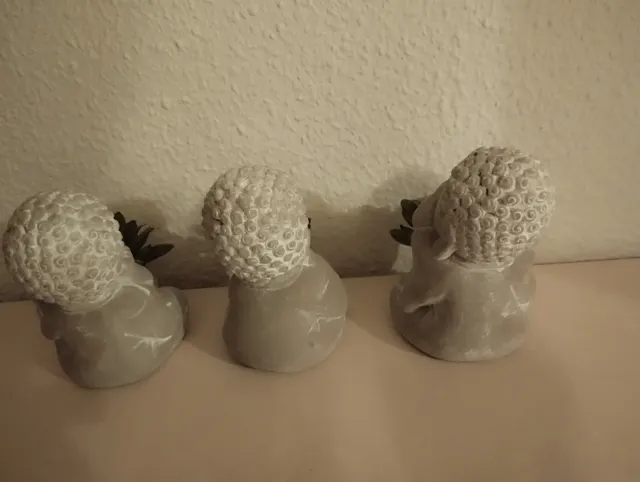 Jardín Budas Cerámica Gris y Verde