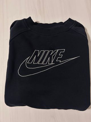 Sudadera Nike Negra Logo Blanco