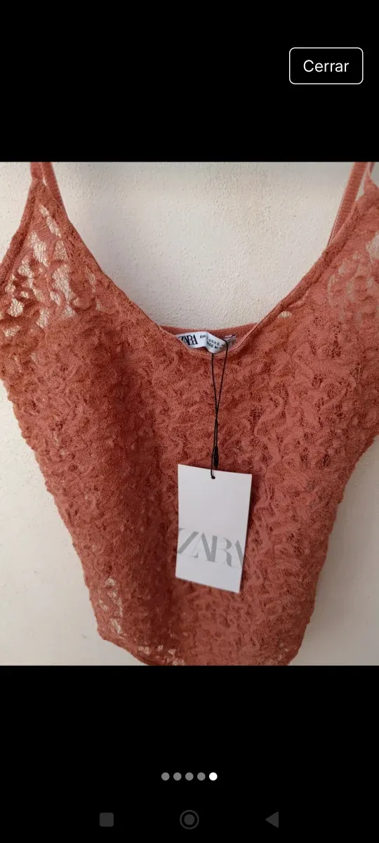 Body Zara Rosa Encaje