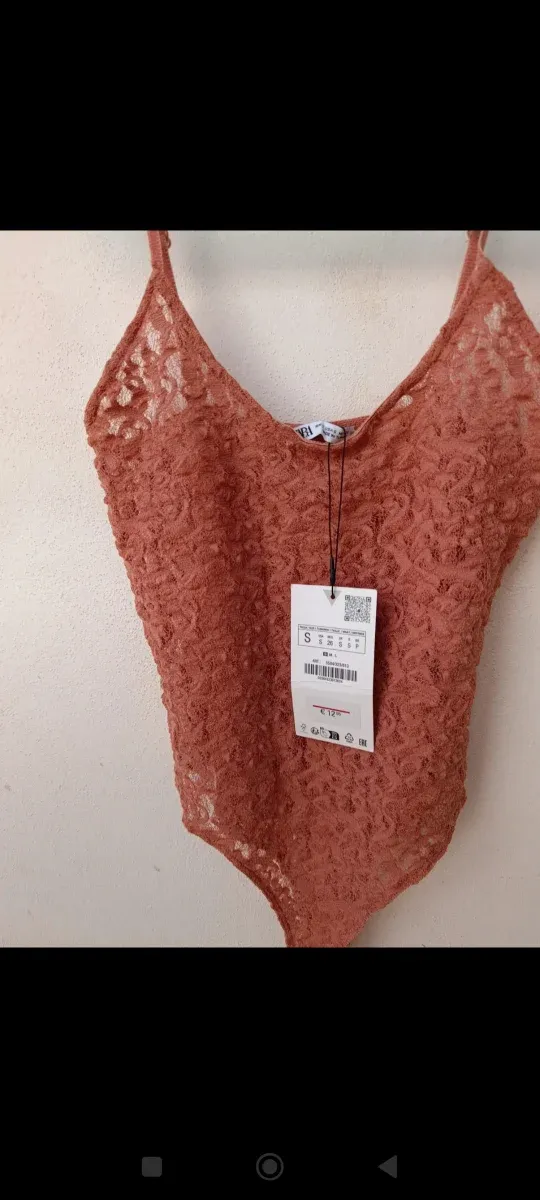 Body Zara Rosa Encaje