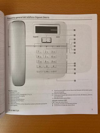 Teléfono fijo blanco Gigaset DA610
