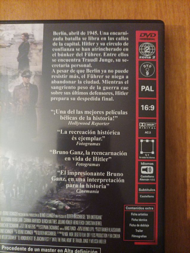 DVD El Hundimiento (Downfall) - Hitler