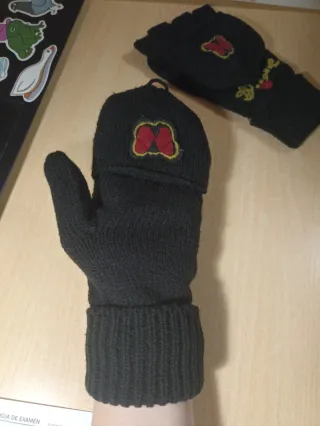 Guantes Desigual Negro Mariposa