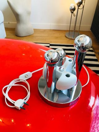 Lámpara de mesa Space Age cromada