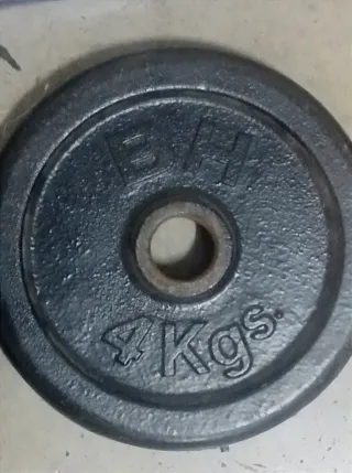 Barra de gimnasio con discos y cierres