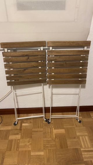 2 Sillas Plegables IKEA Madera y Metal