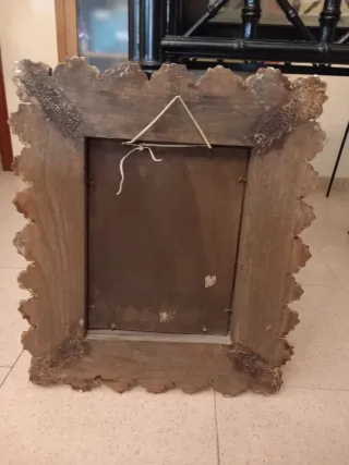 Espejo de pared antiguo madera dorado