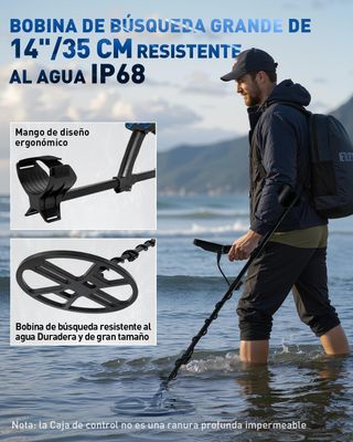 Detector Metales Profesional DD 35.56cm NUEVO