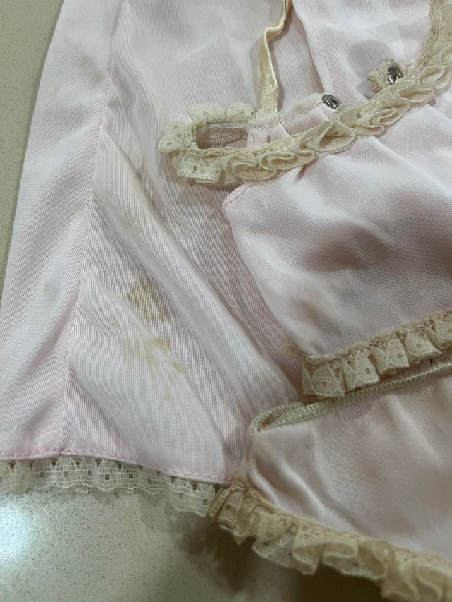 Conjunto Ropa Muñeca Nancy Rosa Encaje