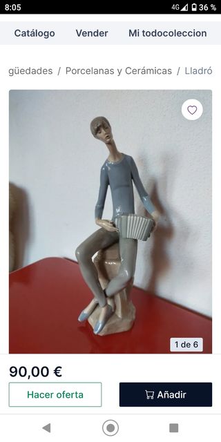 Figura nao Lladró Porcelana