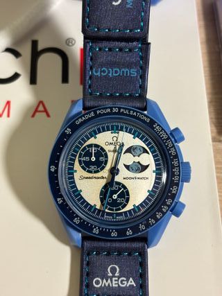 Omega x Swatch Super Blue Moonphase Con Scatola