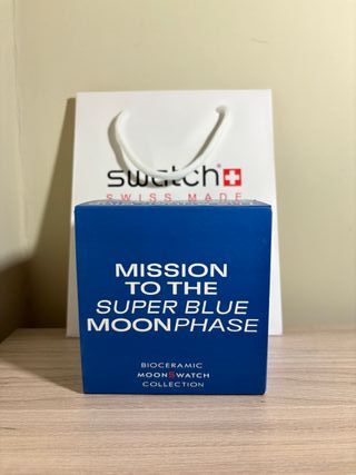 Omega x Swatch Super Blue Moonphase Con Scatola