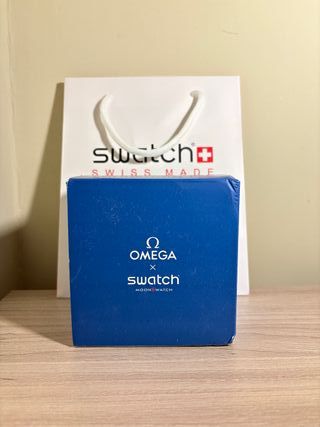 Omega x Swatch Super Blue Moonphase Con Scatola