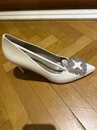 Zapatos de tacón blancos talla 39 sin estrenar