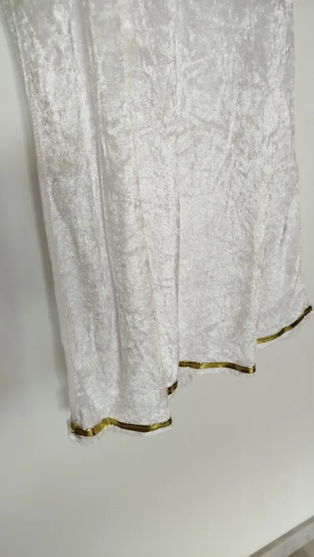 Disfraz de ángel blanco y dorado