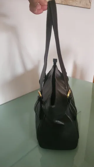 Bolso Pierre Cardin Piel Negro Nuevo