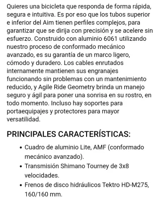 Bicicleta Cube Aim Pro 29'' Negro/Azul