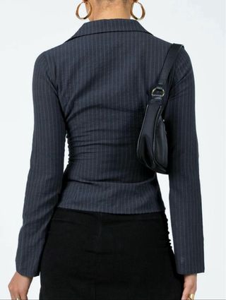 Camisa de Mujer rayas azul marino