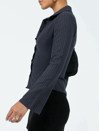 Camisa de Mujer rayas azul marino