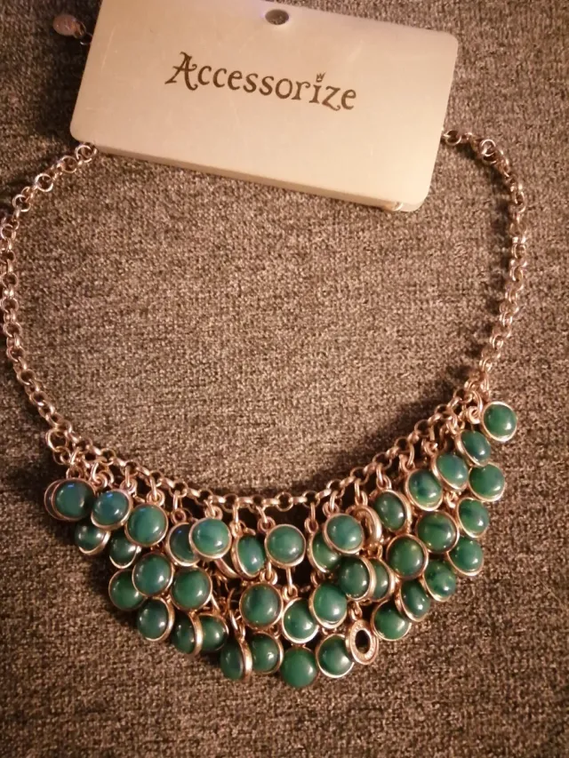 Collier Accessorize perle verdi nuovo