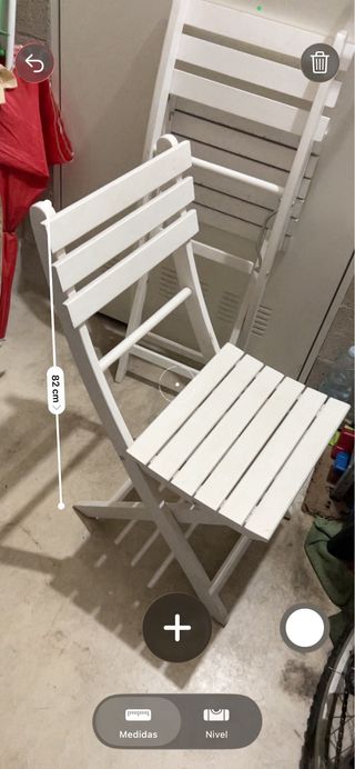 Conjunto Terraza Madera Blanca mesa y 2 sillas