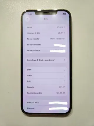 iPhone 12 Pro Max 128GB con Batteria Nuova