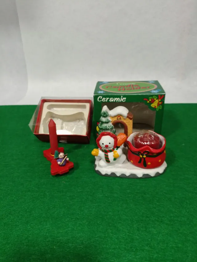 Decoración Navidad,para velas en cerámica y madera
