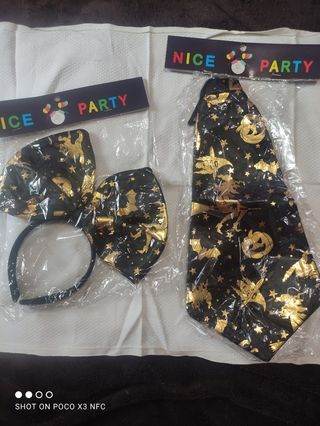 Corbata y diadema Halloween