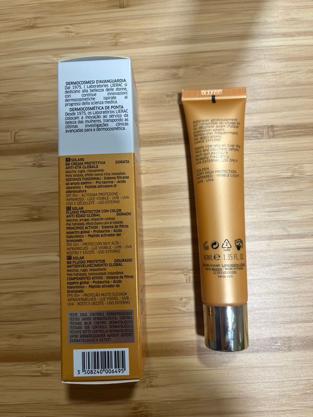 Lierac Sunissime BB Fluido Protector Dorado SPF50