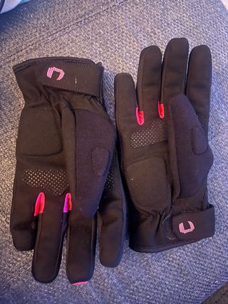 Guantes Moto Unik Invierno Negro/Rosa Nuevos