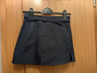 Falda short Zara azul