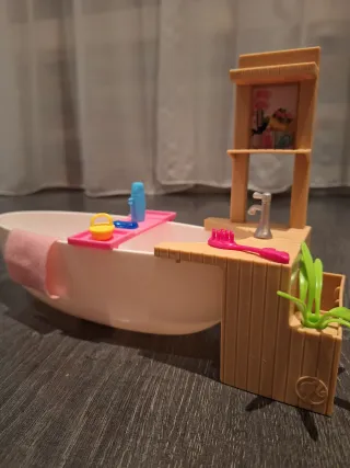 Bañera Barbie con accesorios