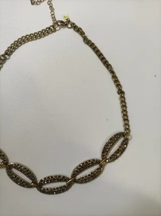Collar Dorado Cadena Ovalada