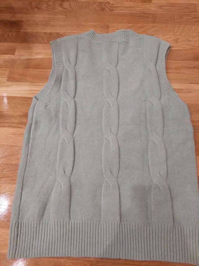 Chaleco de punto verde