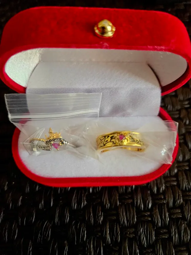 Set Anelli Harry Potter Hogwarts Oro Argento