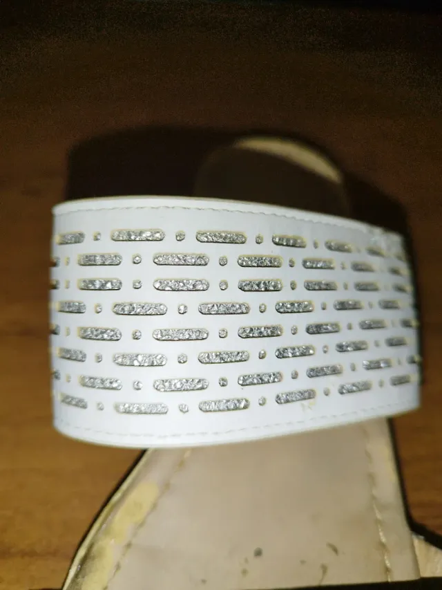 Sandalias GLITTER / Mules con  Plateado N37