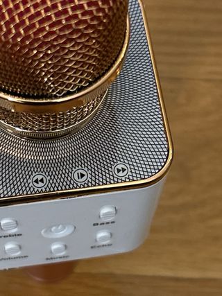 Micrófono Karaoke Dorado y Rosa