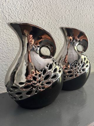 Conjunto jarrones cerámica elegantes