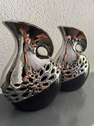 Conjunto jarrones cerámica elegantes