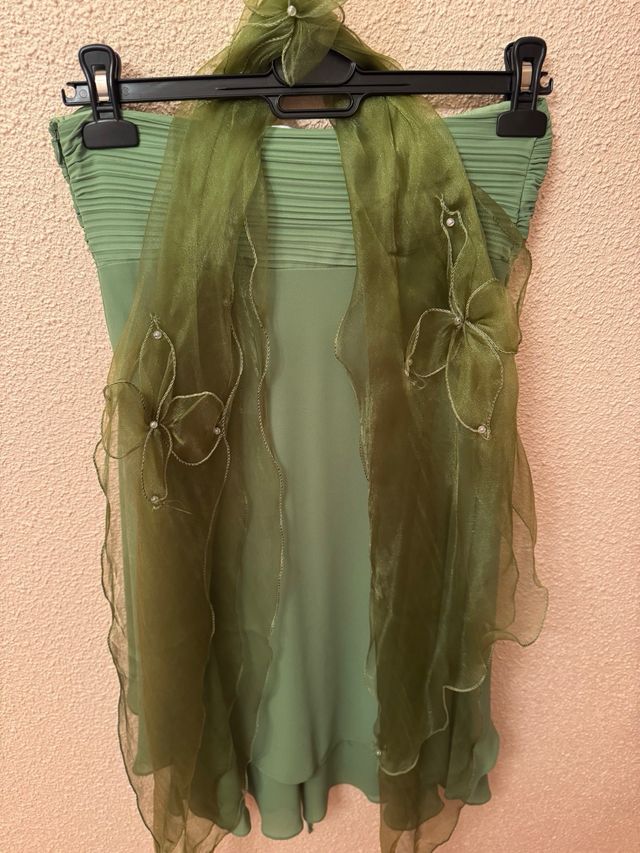 Vestido fiesta corto verde