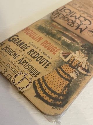 Set de 6 posavasos vintage – Diseños franceses ret