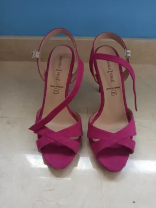 Sandalias tacón DANIELA VEGA rosa