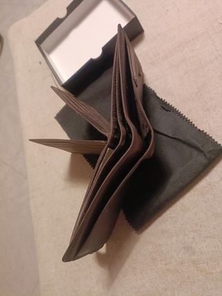 Cartera STILORD hombre piel marrón