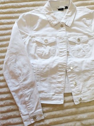 Chaqueta vaquera blanca mujer