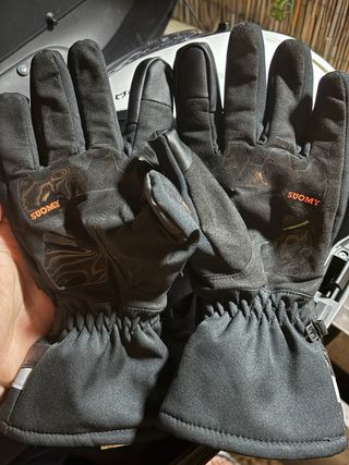 Guantes de Moto Suomy Negros y Naranjas