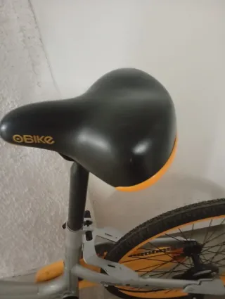 CHOLLO! bicicleta OBike plateada con cesta