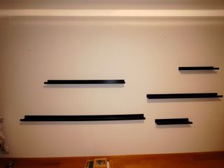 Set 5 Estanterías Negras Madera